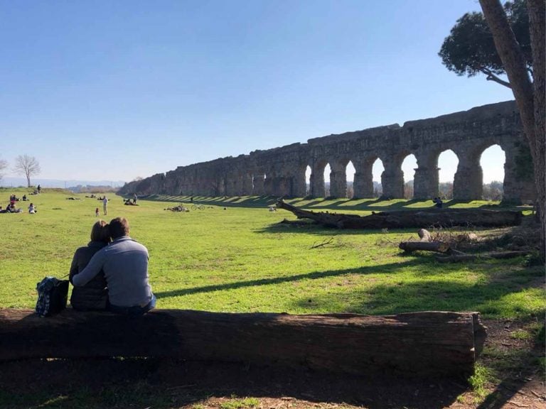 Ancient Roman aqueduct that is part of our Ancient Rome with a private driver tour.