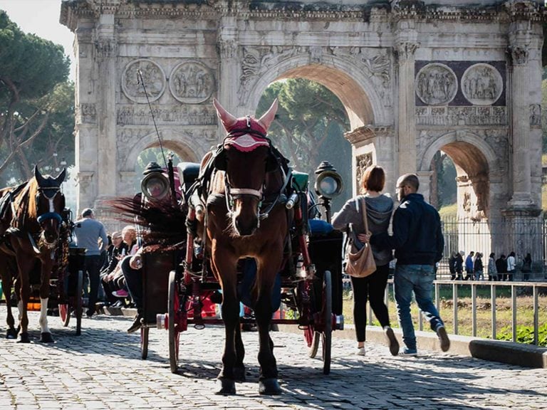 kids enjoying a tour of the Colosseum.