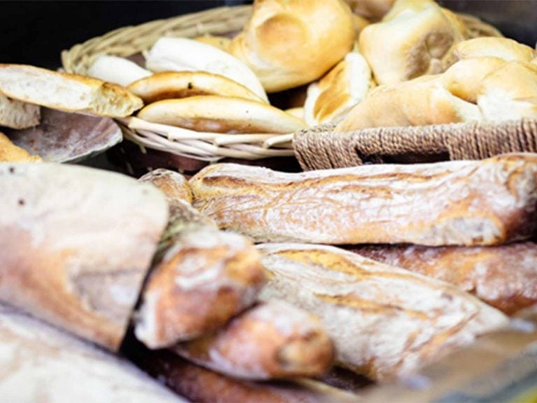 basket of bread and snacks as seen on our culinary walking tour of Rome.