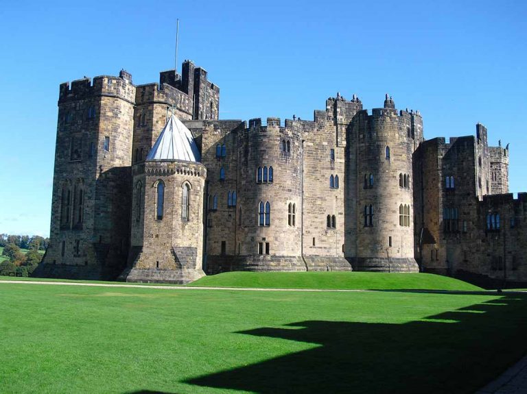 Alnwick castle used as the location for Hogwarts school in Harry Potter.