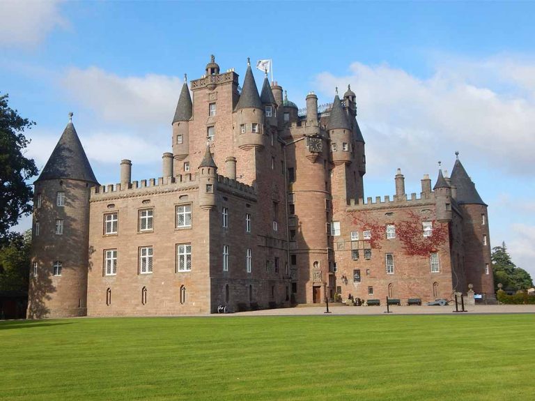 voted scotlands most beautiful, visit glamis castle on your tour.