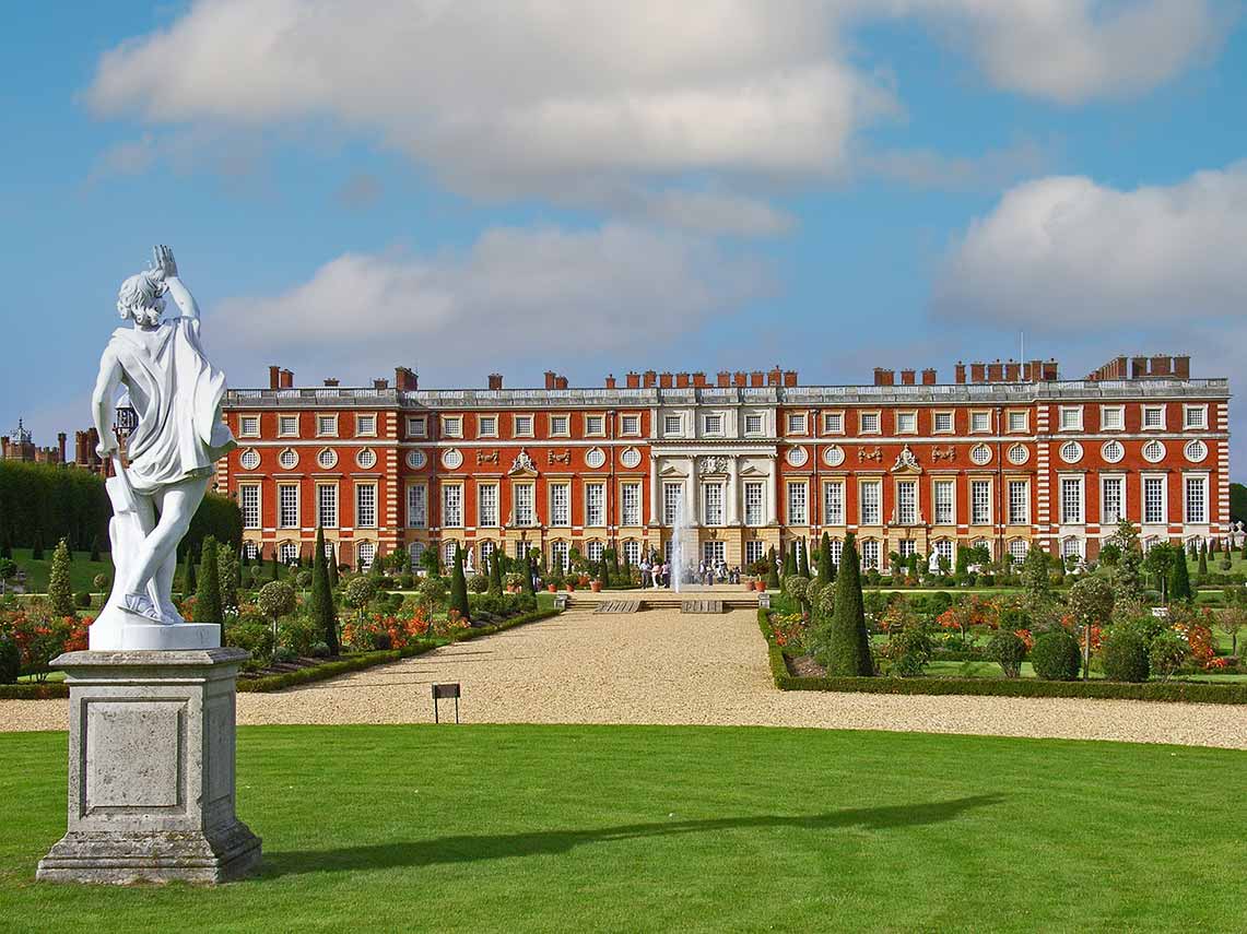 explore the grounds of hampton court palace with your guide.