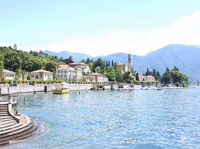 crystal blue water of Lake Como.