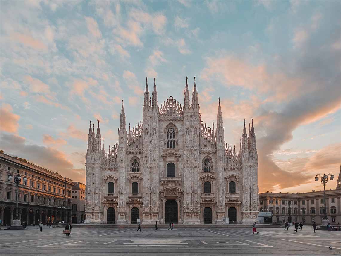 The Milan cathedral or Duomo.