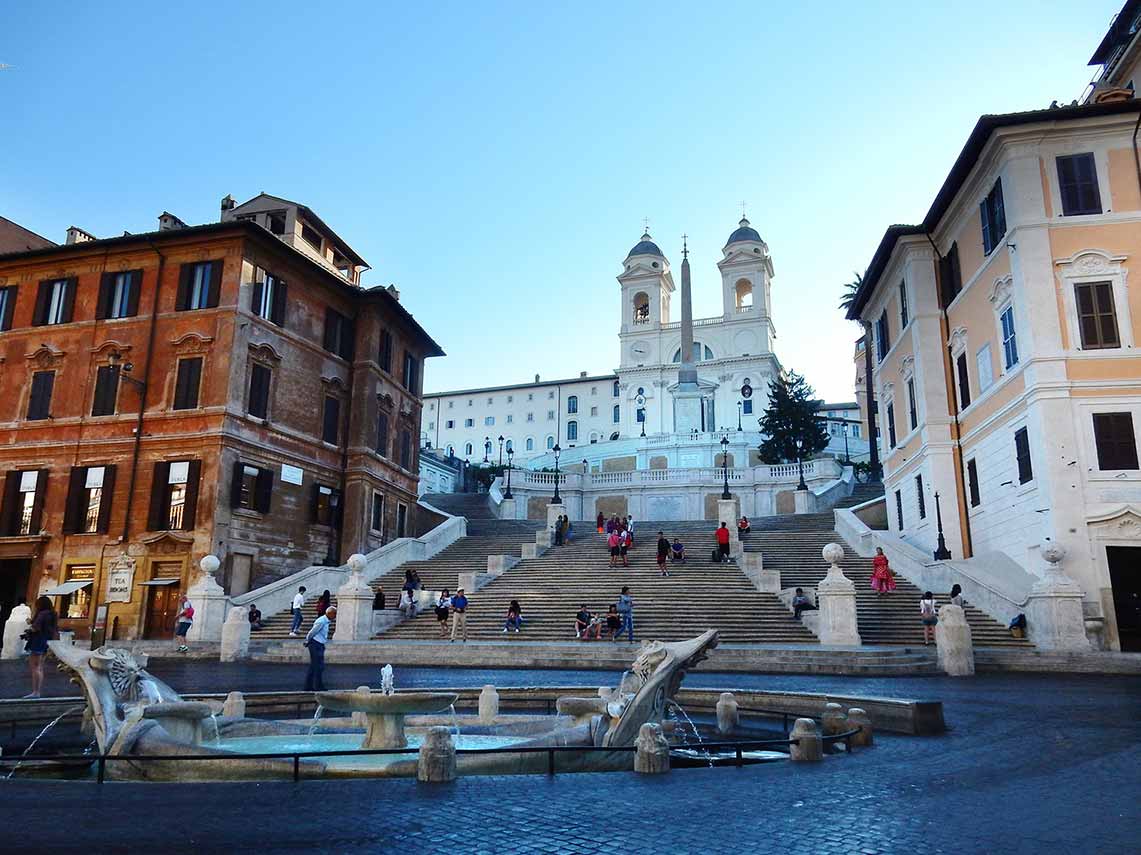 The Spanish steps in Rome.