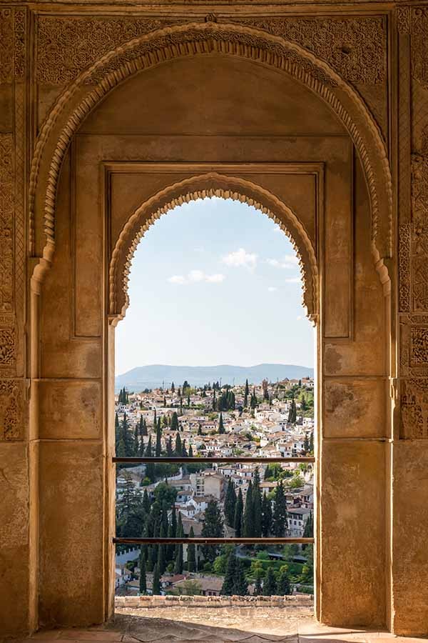 Arabic style architecture, building and art design in Alhambra