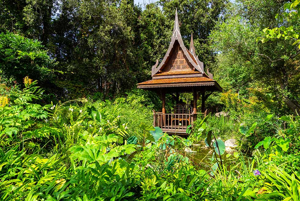 Thai pavillon at La Mortella Gardens, Forio, Ischia