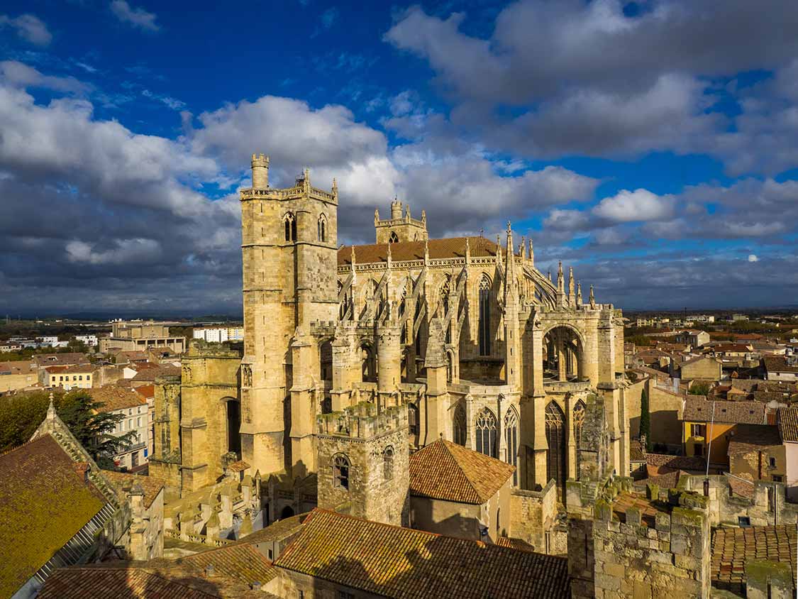 Gothic Cathedral of Narbonne, on tour across spain france and italy.