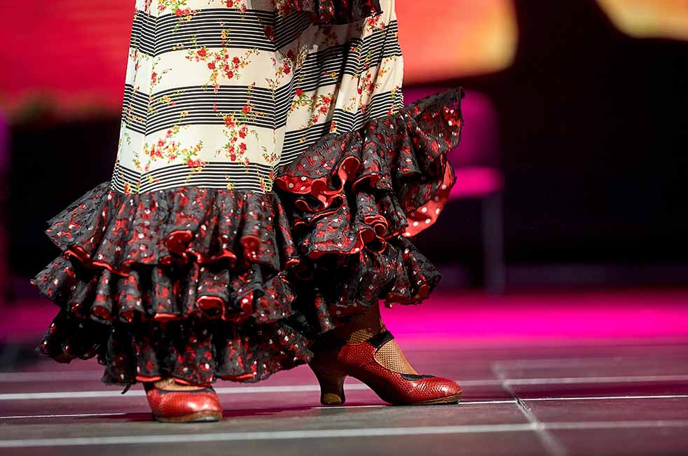 shoes and dress of a Flamenco Dancer, in madrid