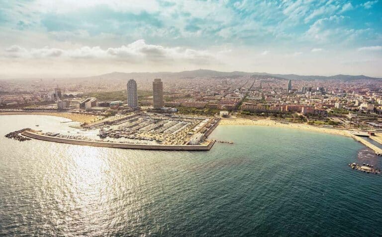 View of Barcelona from Helicopter Tour.